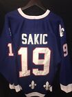 NHL CCM Vintage Quebec Nordiques Jersey Joe Sakic19 Captain Men Size 50
