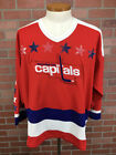Vintage Washington Capitals Maska NHL Blank Back USA Made Hockey Jersey Adult XL