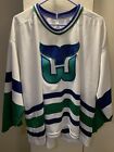 Vintage 1980s CCM Hartford Whalers White Jersey Size L