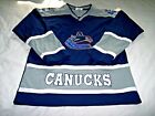 Vancouver Canucks Embroidered Logo Blue Jersey Youth Kids Extra Large XL Sz 18