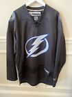 Reebok Mens NHL Jersey Tampa Bay Lightning Black Lace Up Blank Size Large