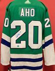 Sebastian Aho Carolina Hurricanes Whalers Adidas authentic Autographed Jersey 54
