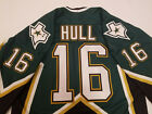 Brett Hull Dallas Stars jersey Mens Large L Green Star Made in Canada PRO PLAYER