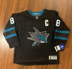 San Jose Sharks NHL Hockey Jersey Joe Pavelski Stitched Size Youth XL Adult S