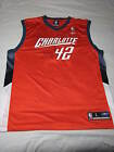 Sean May 42 Charlotte Bobcats Signed Reebok Jersey Large Orange UNC Tar Heels