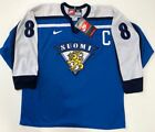 TEEMU SELANNE AUTHENTIC TEAM FINLAND NIKE JERSEY SIZE 52 ANAHEIM DUCKS