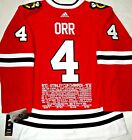 BOBBY ORR CHICAGO BLACKHAWKS NHL CAREER STATS ADIDAS 54 PRO AUTHENTIC JERSEY