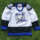 Rare VTG 90s White CCM Maska Tampa Bay Lightning NHL Hockey STITCHED Jersey S