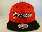 Chicago Blackhawks NHL Zephyr Snapback Hat Cap Red Black