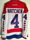Reebok Premier NHL Jersey Washington Capitals Kevin Hatcher White sz 2X