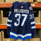 WINNIPEG JETS NHL GAME USED WORN 2019 PLAYOFFS NAVY JERSEY CONNOR HELLEBUYCK 37