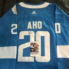 SEBASTIAN AHO SIGNED SUOMI FINLAND JERSEY HURRICANES AUTOGRAPHED AUTO + JSA COA