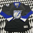 Official NHL Reebok Tampa Bay Lightning Blank Black Hockey Jersey Adult XL