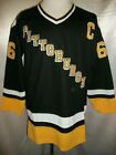 Mario Lemieux Pittsburgh Penguins Black 1992 1997 Throwback CCM NHL Jersey Large