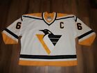 VINTAGE PITTSBURGH PENGUINS MARIO LEMIEUX AUTHENTIC HOCKEY JERSEY CUSTOM SIZE 52