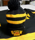 Boston Bruins NHL 2016 Winter Classic Cuffed Goalie Knit Pom Hat Reebok