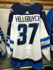 WINNIPEG JETS NHL 2018 19 GAME USED WORN WHITE JERSEY CONNOR HELLEBUYCK 37