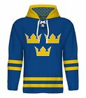 NEW 2020 Sweden Hockey Championship Hoodie Jersey NHL Backstrom Sedin Zetterberg