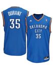 Youth M Oklahoma City Thunder Kevin Durant adidas Blue Replica Road Jersey NWT