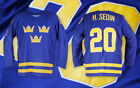 Team Sweden BLUE Ice Hockey Jersey Custom Name and Number with embroideries