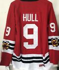 NWT Chicago Blackhawks 9 Bobby Hull Throwback NHL Jersey red size Medium 48
