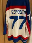 MITCHELL AND NESS AUTHENTIC NEW YORK RANGERS PHIL ESPOSITO JERSEY sz 60 ret 300