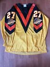 VTG 1980s Vancouver Canucks NHL V Style Jersey Sandow Sporting Knit 27 Sz Large