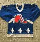 vintage 70s QUEBEC NORDIQUES durene YOUTH HOCKEY JERSEY stitch WHA NHL