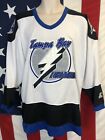 Vintage 90s NHL Starter TAMPA BAY LIGHTNING Stitched Throwback Jersey Mens Large