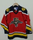 CCM Youth L Xl Florida Panthers Hockey Jersey NHL Sewn Red Blue Authentic