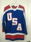 vtg 1984 USA Olympic Hockey Jersey Made by Pedersons Adult Size M