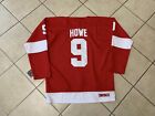 Vintage Detroit Red Wings Gordie Howe NHL Hockey Jersey Red