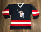 VTG K1 Sportswear USA Made Bud Ice Penguin Hockey Jersey Size XL Red White Blue