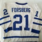 Vintage Sweden Peter Forsberg 21 Mens Medium Jersey White Blue Sewn Embroidered