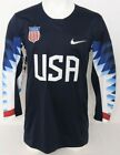 NEW Team United States USA Patch Navy Blue Nike Ice Hockey Jersey Mens M