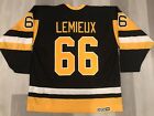 CCM Mario Lemieux Pittsburgh Penguins Black NHL Hockey Jersey Sz XL