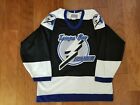 NHL Tampa Bay Lightning CCM Authentic Black Blue Hockey Jersey Size 44 M