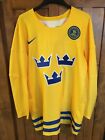 New IIHF Official Sweden Hockey Jersey Nike Adult XL