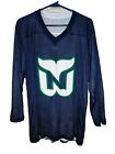 VTG HARTFORD WHALERS NHL Hockey Jersey Blank Back RARE REVERSIBLE ADULT SMALL