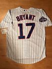 Kris Bryant 17 Chicago Cubs World Series Cool Base Jersey Mens Size Large