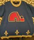 Quebec Nordiques jersey sweater by Roger Edwards Blue Medium