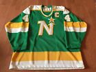 Vintage Minnesota North Stars Maska CCM Jersey Green NHL Sewn 44 Size Large