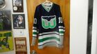 NHL Hartford Whalers Superstar Captain 10 Ron Francis Rare Navy Blue Vtg Jersey