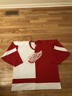 Detroit Red Wings NHL Vintage CCM Two Tone Jersey Mens Size XL