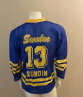Vintage RARE Team Sweden Mats Sundin Hockey Jersey Sz Small
