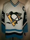 Mario Lemieux Pittsburgh Penguins White 1977 80 Throwback CCM NHL Jersey XL