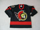 VINTAGE CCM Ottawa Senators Hockey Jersey Youth Extra Large Black Gold Kids Boys