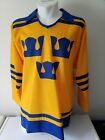 Pedersons Team Sweden Embroidered Olympic Ice Hockey Practice Mesh Jersey Shirt
