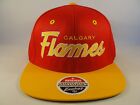 Calgary Flames NHL Zephyr Snapback Hat Cap Red Gold