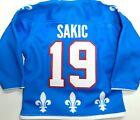 NEW JOE SAKIC QUEBEC NORDIQUES 675 CUSTOMIZED MINI HOCKEY JERSEY
